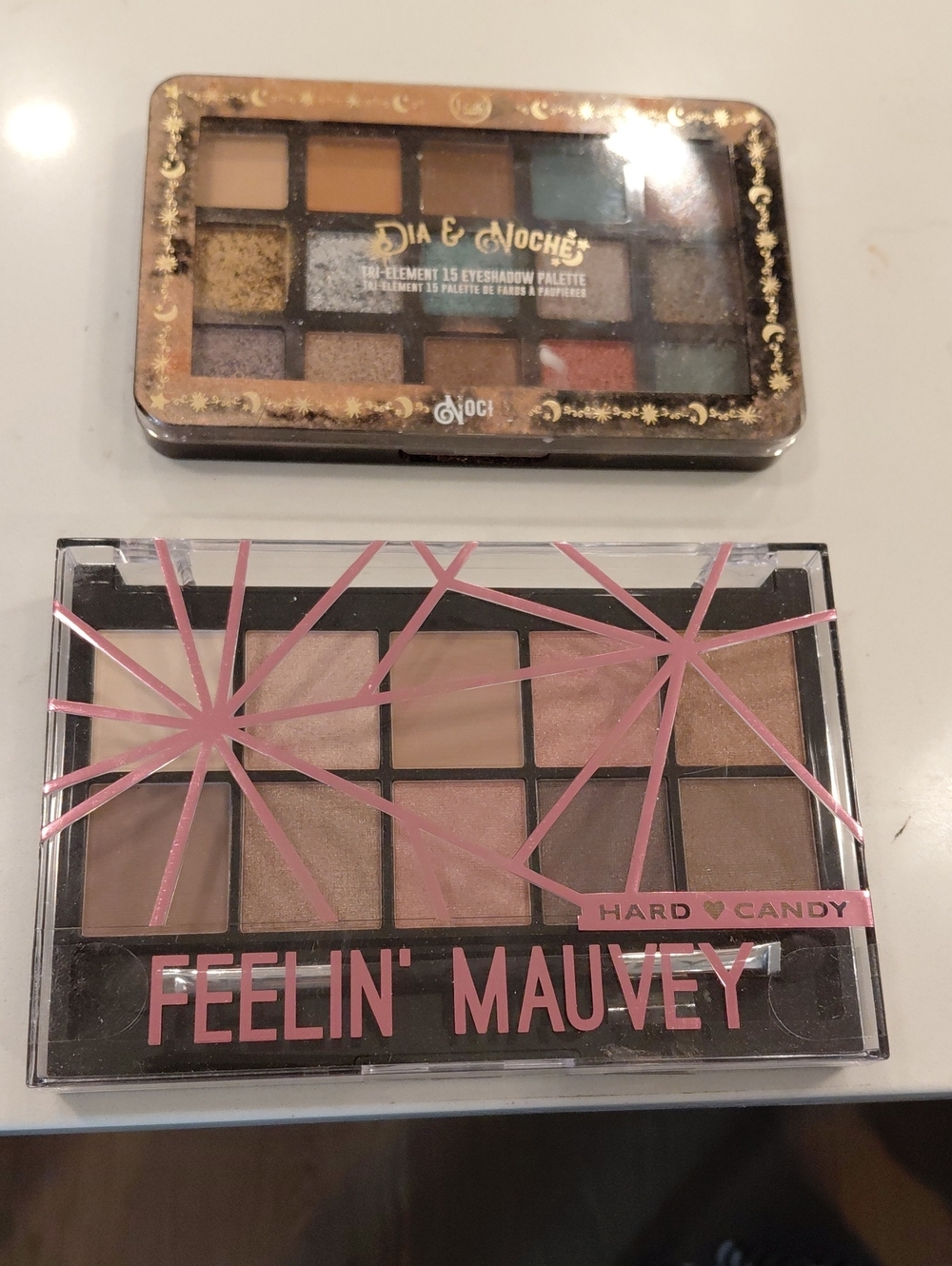 Hard Candy "Feelin' Mauvey" Eyeshadow Palette And DIA AND NOCHES PALLETTE.
